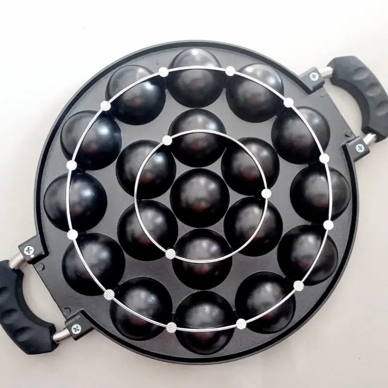 CETAKAN 19 CEKUNG HAPPY CALL / CETAKAN TAKOYAKI / CETAKAN TELUR  Aluminium Kaca Teflon Masak Peralatan Kitchenware Loyang alat 1