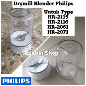 Gelas Bumbu + Pisau 1Set Dry Mill Blender Philips HR 2115 2116 HR 2061