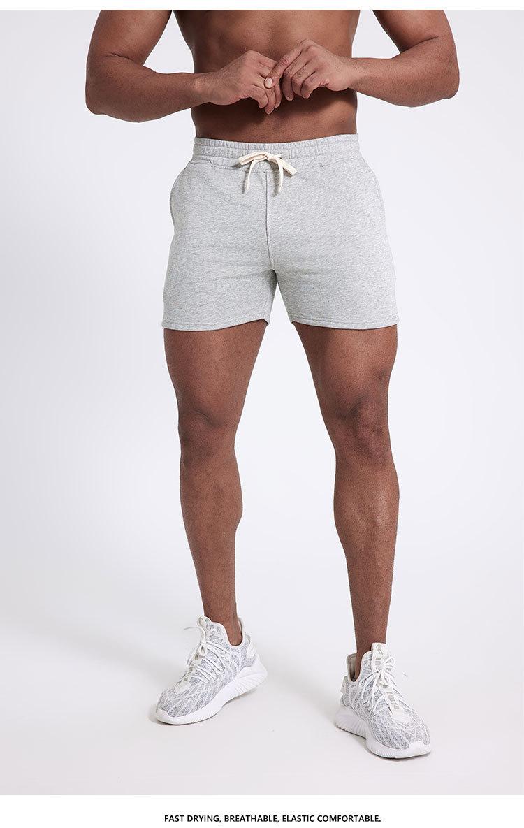 Product Introduction of Fitness shorts American men's casual stretch three quarter pants 9