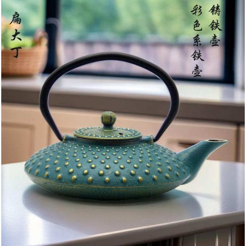 Product Introduction of Nordic Style Colored Boiled Water And Boiled Tea Brewed Teapot Cast Iron Kettle Decoration Living Room Home Handmade Creative Tea Set Decoration 15