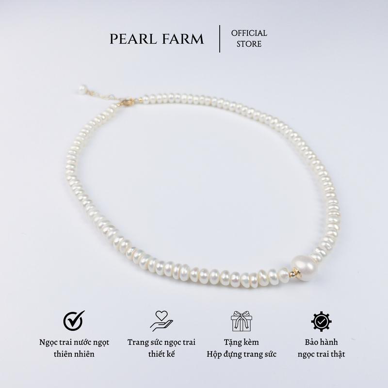 Chuỗi Vòng Cổ Ngọc Trai Hạt Bắp Mix Viên Chủ Pearl Farm 0