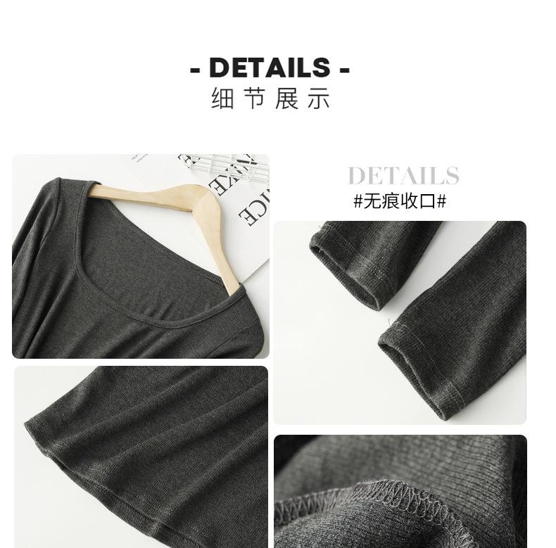 Product Introduction of 2025 Spring, Summer, Autumn Bottoming Shirt Black Low-Neck Women's Spring and Autumn Tops Long Sleeve Inner Wear Korean Style Slim Fit 13