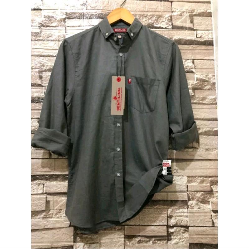 TERUWUKKK KEMEJA POLOS PANJANG PRIA KASUAL Slim-fitting M L Xl Navy Pink Maroon Santai Grey 3