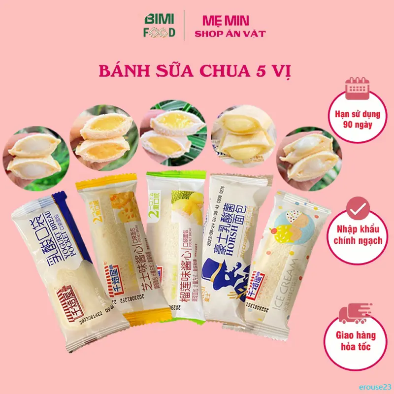 erouse23 [Hcm] Bánh sữa chua Đài Loan horsh phô mai cam chanh sầu riêng