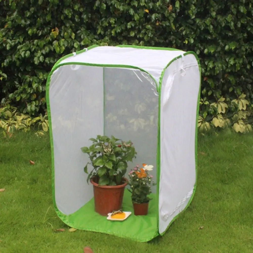 Durable Pop-up Butterfly Habitat Outdoor Transparent Insect Cage Net Cloth Mesh Cages Sunroom