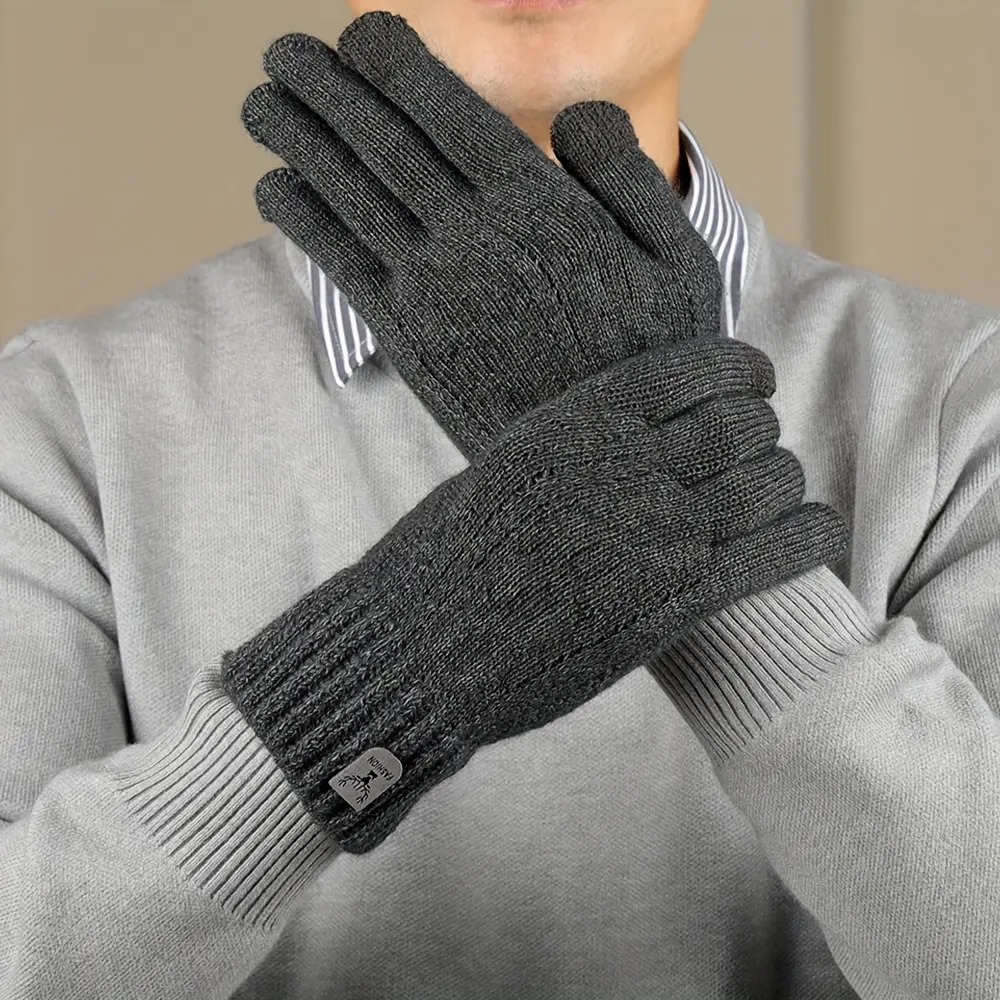 Winter Fleece Lined Warm Gloves For Women Men, Anti-Slip Full Fingers Thermal Touch Screen Glove, Perfect For Cycling, Running, Driving, Hiking, Walking, Texting, Skiing, And Daily Activities