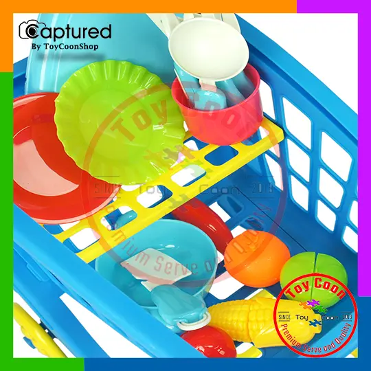 MAINAN ANAK PEREMPUAN TROLI BELANJA MAINAN ANAK TROLLEY STROLLER KERANJANG MASAK MASAKAN BESAR / Mainan troli / Mainan troli anak / troli buah 1
