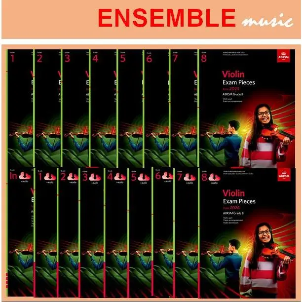 100% Quality ABRSM Violin Exam Pieces From 2024 Initial, Grade 1, 2, 3, 4, 5, 6, 7, 8