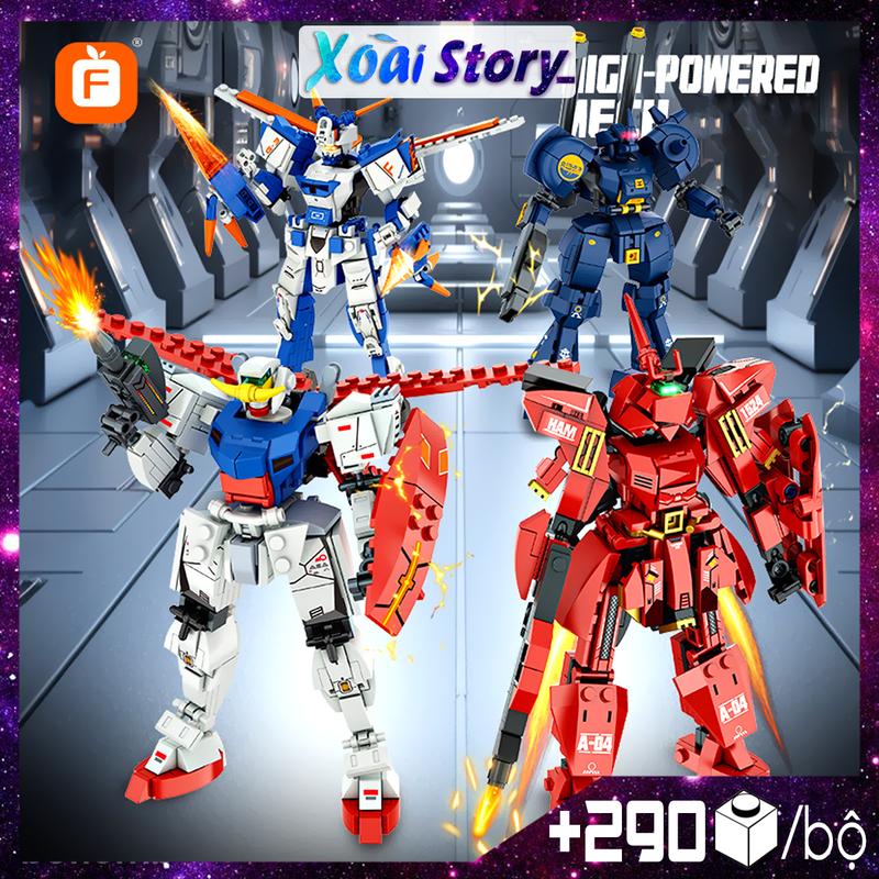 Đồ chơi lắp ráp, mô hình robot Gundame FC1521-FC1524 +290 chi tiết/bộ Bộ Lắp Ráp Xếp Hình Tháo Lắp Toy