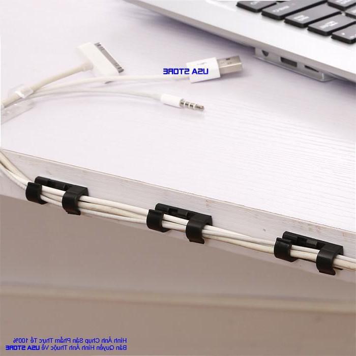 Vỉ 20 Nẹp Cố Định Dây Điện, Dây Sạc Điện Thoại Bằng Nhựa Trong Suốt 4
