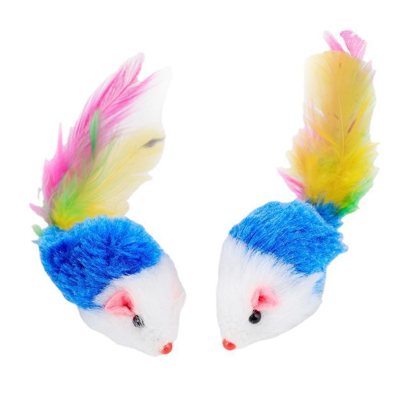 Product Introduction of Cat toys, simulated mice, funny cats, fake mice, feather mice, kittens self-hilarious plush mouse pets, cat toys 7