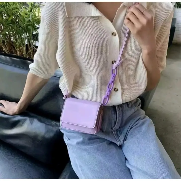 Tas Selempang Mini Wanita Rantai Polos 3