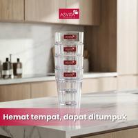 Gambar ASVITA Gelas Susun Capri 425 ML - 6 PCS Plastik Food Grade Wadah Minum GTC 425 - Bubble Wrap dari ASVITA Plastic Indonesia Kota Tangerang 3 Tokopedia