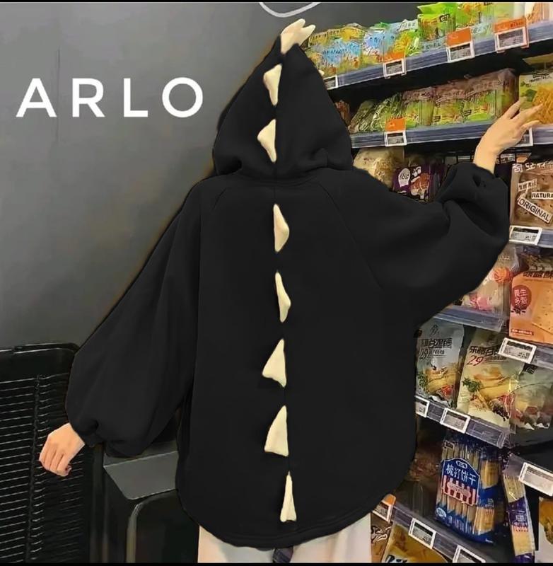 Dinos Sweater Hoodie Wanita Oversize - Sweater Wanita Korean Style Terbaru Polos 8