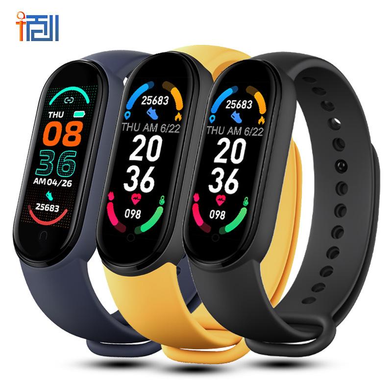 Product Introduction of New M6 smart bracelet exercise pedometer to measure heart rate and blood pressure electronic waterproof couple male and female students multi-function table 0