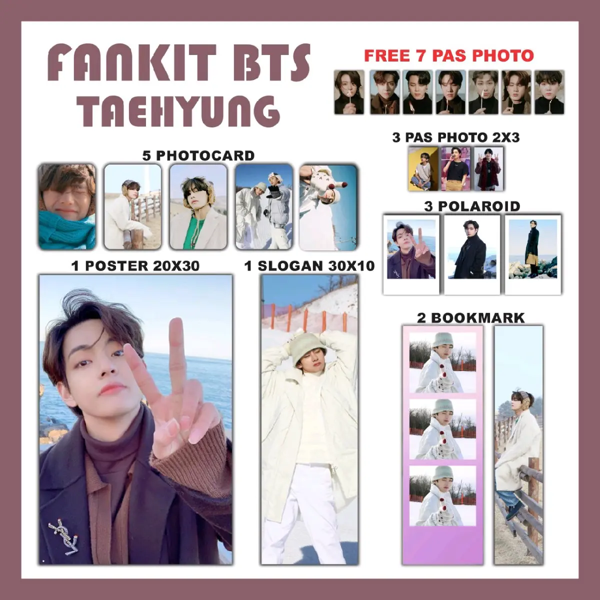 FANKIT BTS TAEHYUNG WINTER PACKAGE FREE PCKING BOX