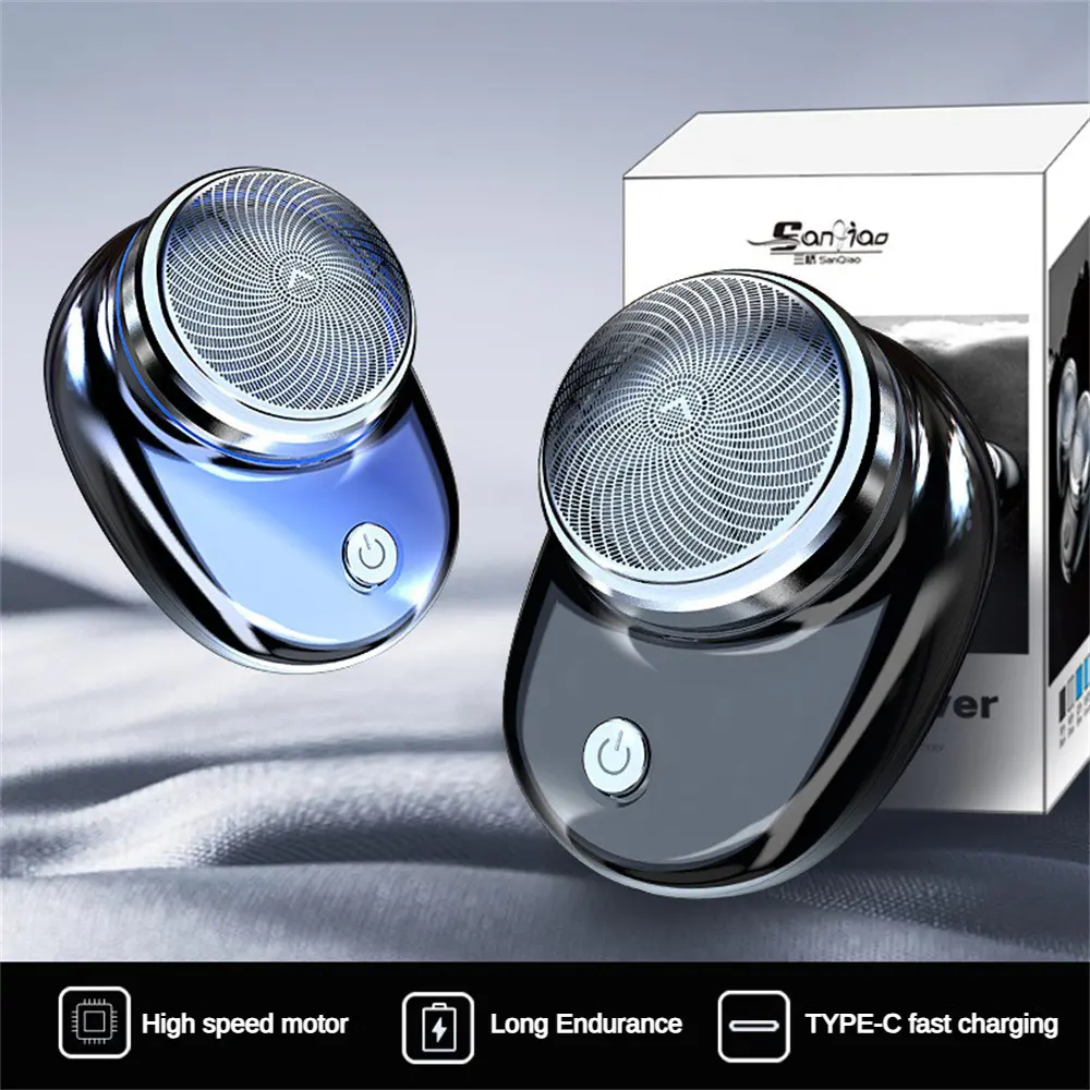 Máy Cạo Râu Điện Sanqiao, Máy Cạo Râu Mini Cầm Tay Sạc Nhanh, Thích Hợp Cho Nam Giới, Có Thể Rửa Đầu Trên Ô Tô, Hàng Mới Về 2024