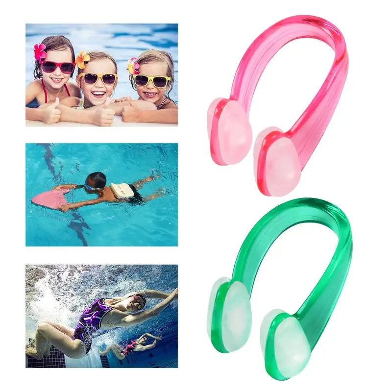 Professional Swimming Training Soft Non-slip Nose Clip, 4 Counts/set Waterproof Comfortable Nose Clip, Swimming Accessories for Adults & Children 8