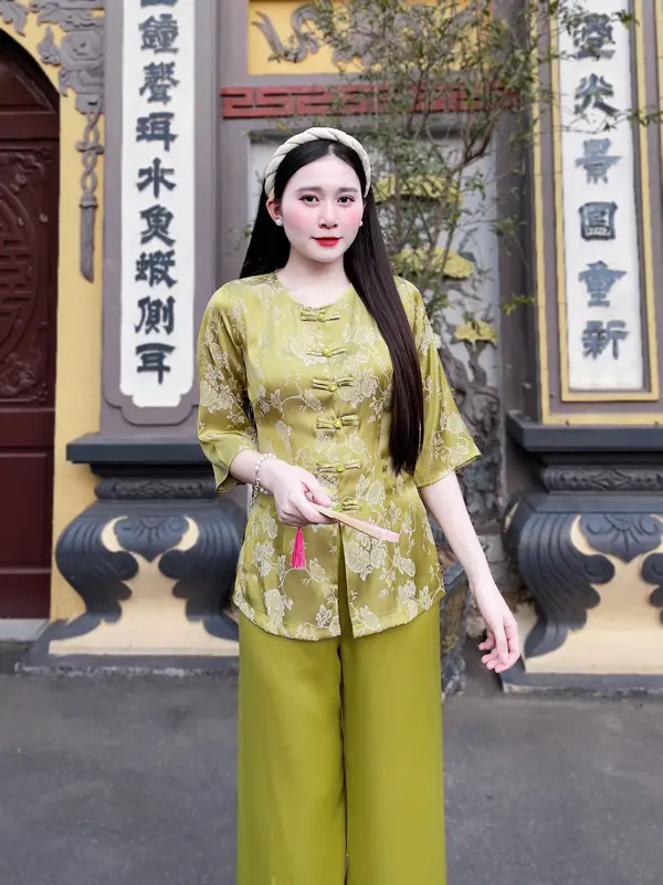 Pháp Phục đi chùa - lụa tằm hoa và tằm chùa 1