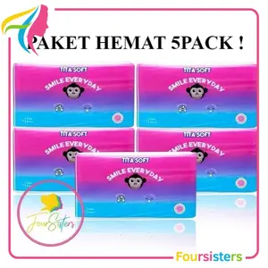 [FS] PAKET HEMAT ! 5 PACK Tita Soft Facial Tissue Wajah 2ply 180 Sheet Tisu
