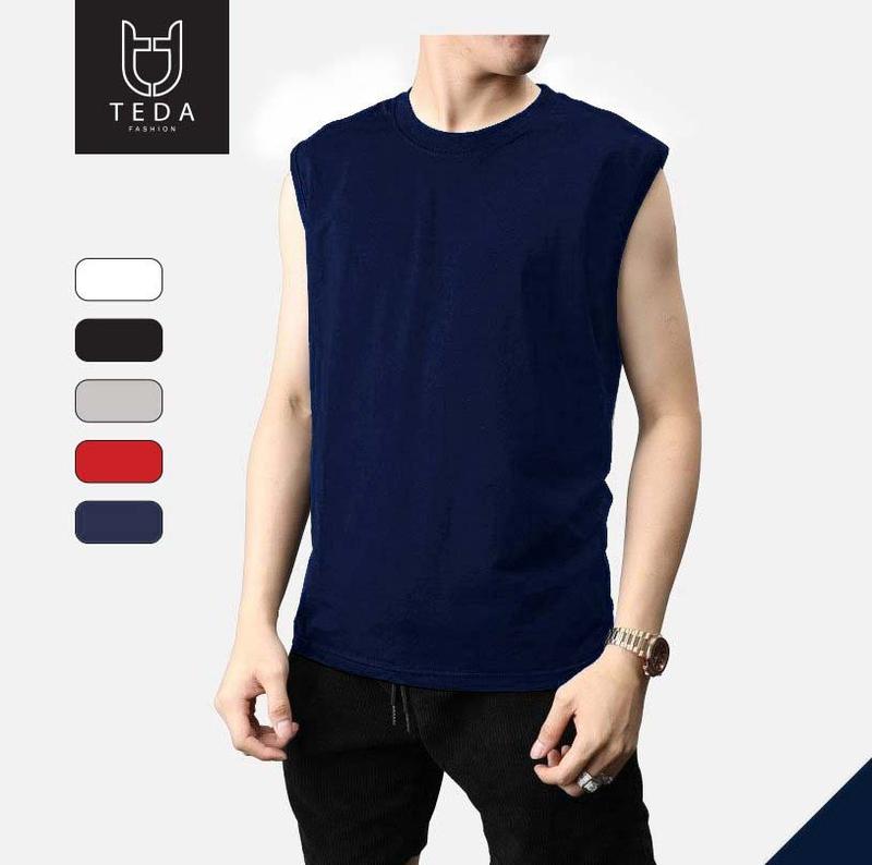Áo thun Tanktop Nam Màu Xanh Đậm Thun Lạnh Thể Thao Sport