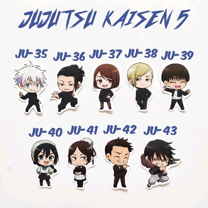 Jual Sticker Anime Jujutsu Kaisen 6 Sorcery Fight Gojou Getou Shouko ...