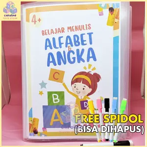 Buku Belajar Menulis Angka dan Huruf 4 5 6 Tahun Balita Pra TK Pra Sekolah Buku Aktivitas Anak Bisa Dihapus Wipe And Clean Activity