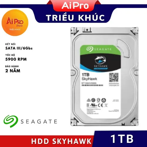Ổ cứng HDD 1TB Seagate (Skyhawk) - Bảo hành 24 tháng