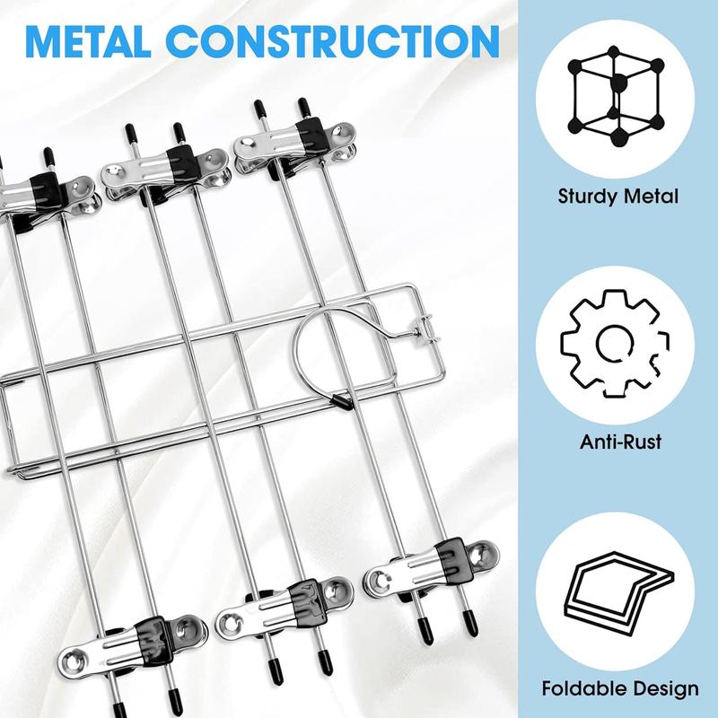 6 Layer Organizing Metal Holder, 1/2/3 Counts Space Saving Adjustable Rotatable Clothes Hanger with Clip, Home Organizer for Bedroom, Summer Gift 6