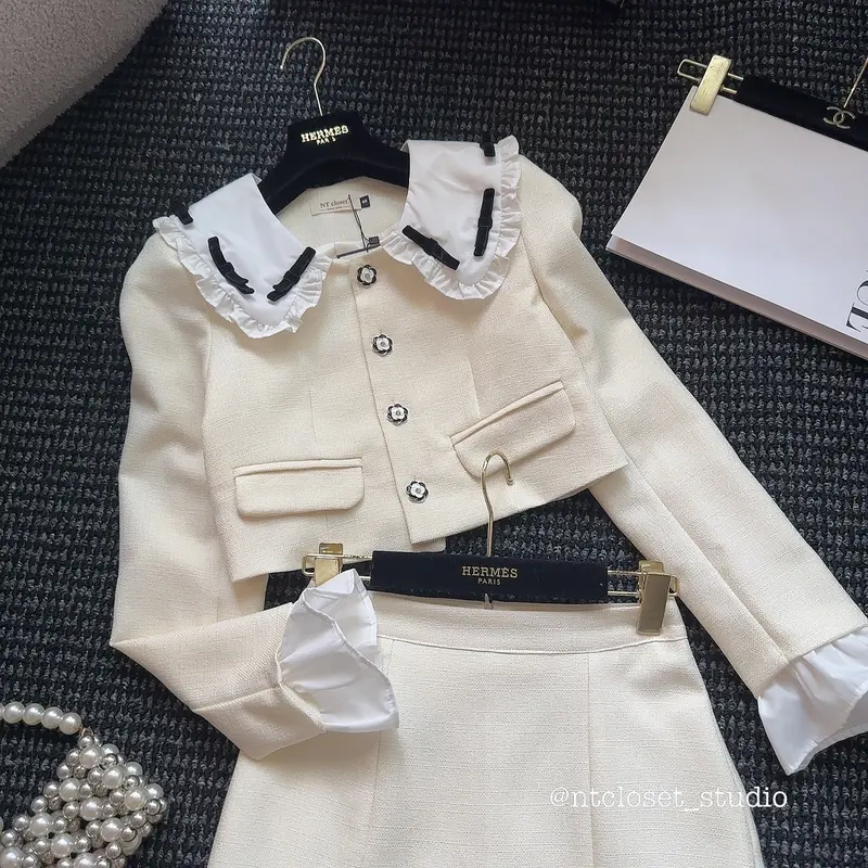 Set dạ 2 món cổ bèo 1