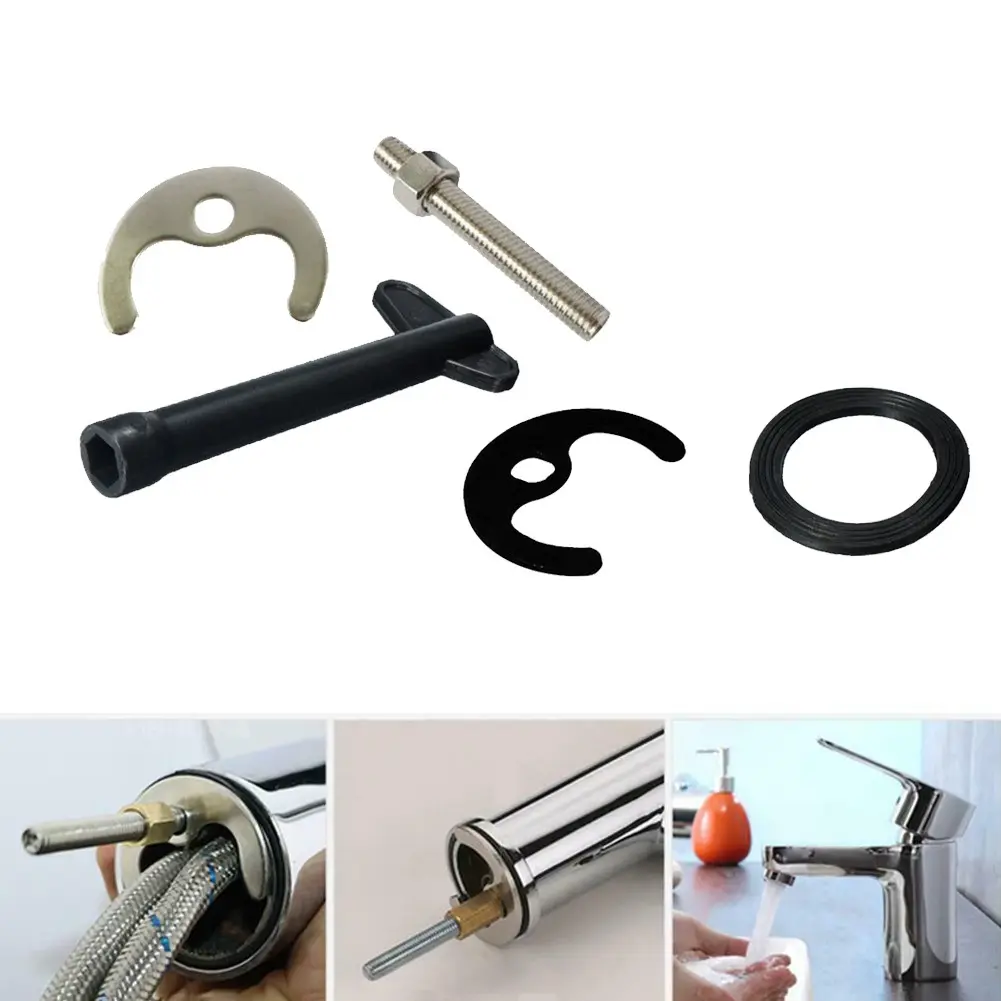 Kit Tap Faucet Fixing Fitting Household Accessories Basin Bolt Washer Wrench Plate Faucet Repair Parts Set Tool
