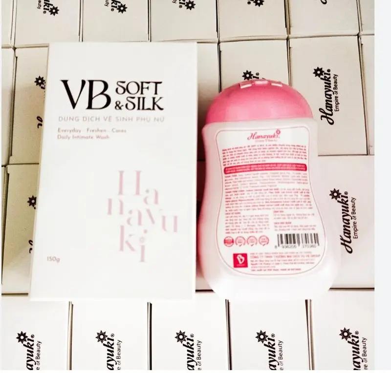 HOT- Dung Dịch Vệ Sinh Hana Vb Soft Silk Hanayuki, Dung Dịch Vệ Sinh Hanayuki Màu Hồng Mẫu Mới 2