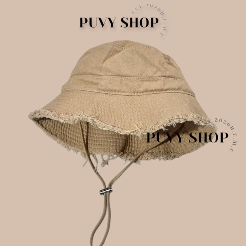 [Voucher 30k] Mũ Nón Bucket tai bèo vành rộng trai gái trẻ em, Bo Tua cột dài HÀNG TRƠN size Người lớn và Trẻ em 8