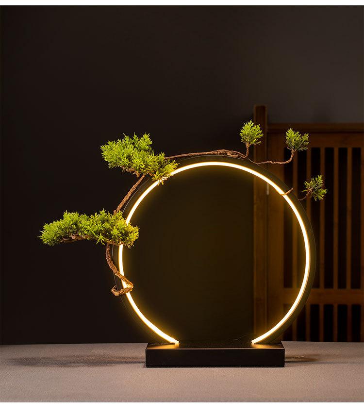 Product Introduction of Lantern circle large ornament Chinese Zen creative living room foyer office opening gift giving desktop home decoration gift 22