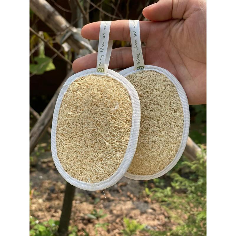 Bông tắm xơ mướp Sinh Dược tự nhiên, xơ mướp tẩy tế bào chết mát xa cơ thể - HUNOXA 4