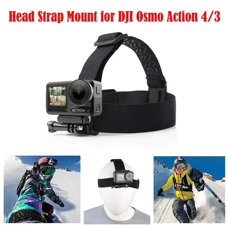 Gắn Dây Đeo Đầu, Tương Thích Với DJI Osmo Action 5 Pro 4 3 / Insta360 / GoPro 13 12 11 10, Phụ Kiện Camera Thể Thao