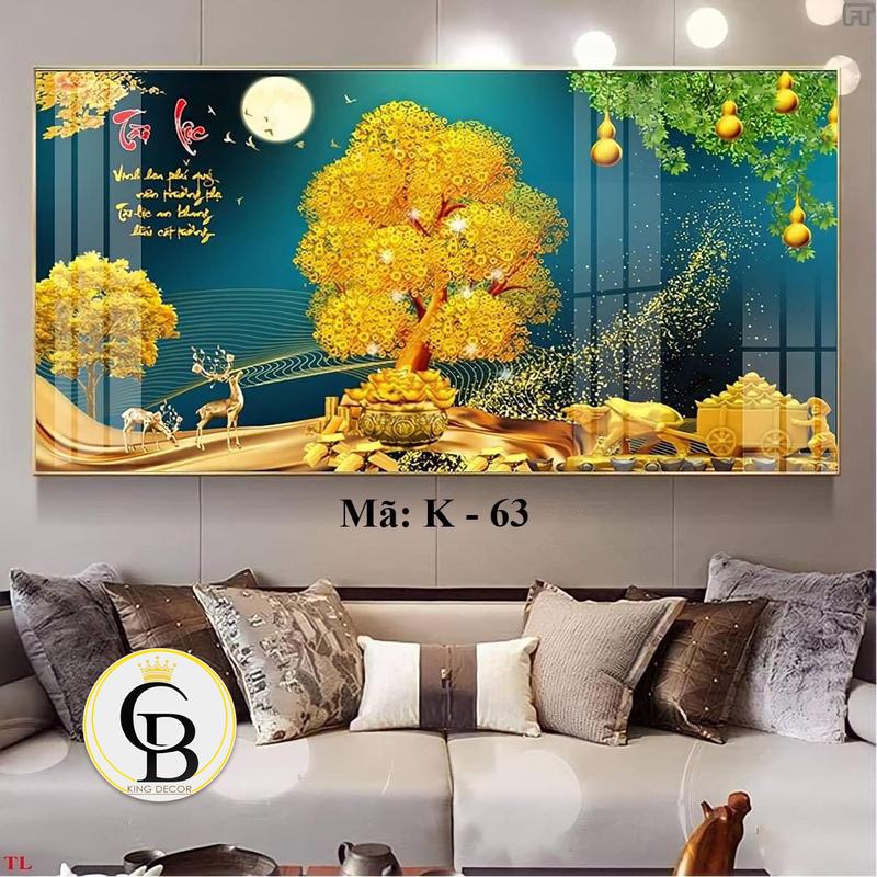 Tranh Tráng Gương  60cm x 120cm , tặng kèm đinh 3 chân chuyên dụng Phòng Khách Treo Tường Decor Tường Treo Phòng