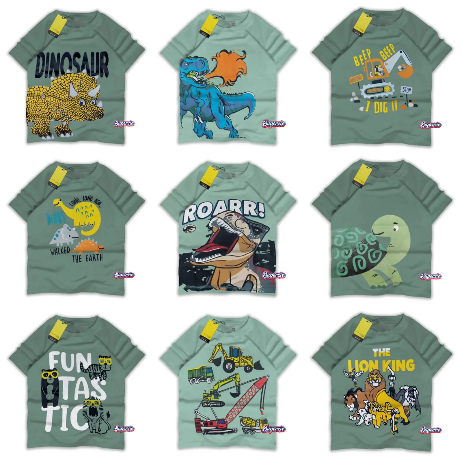 Baju Anak Cowok Distro Laki-laki Umur 1-8 tahun kaos Anak laki laki motif Beko dinosaurus Fashion anak