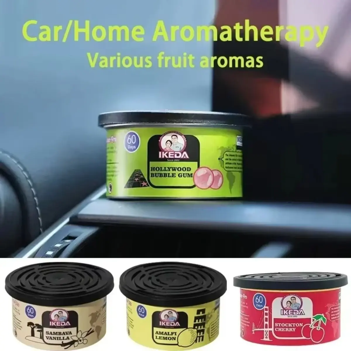 Auto Supplies Canned Wood Blocks Coffee Flavor Car Aromatherapy New Car Deodorant Fiber Air Freshener Foreign Trade Explosion