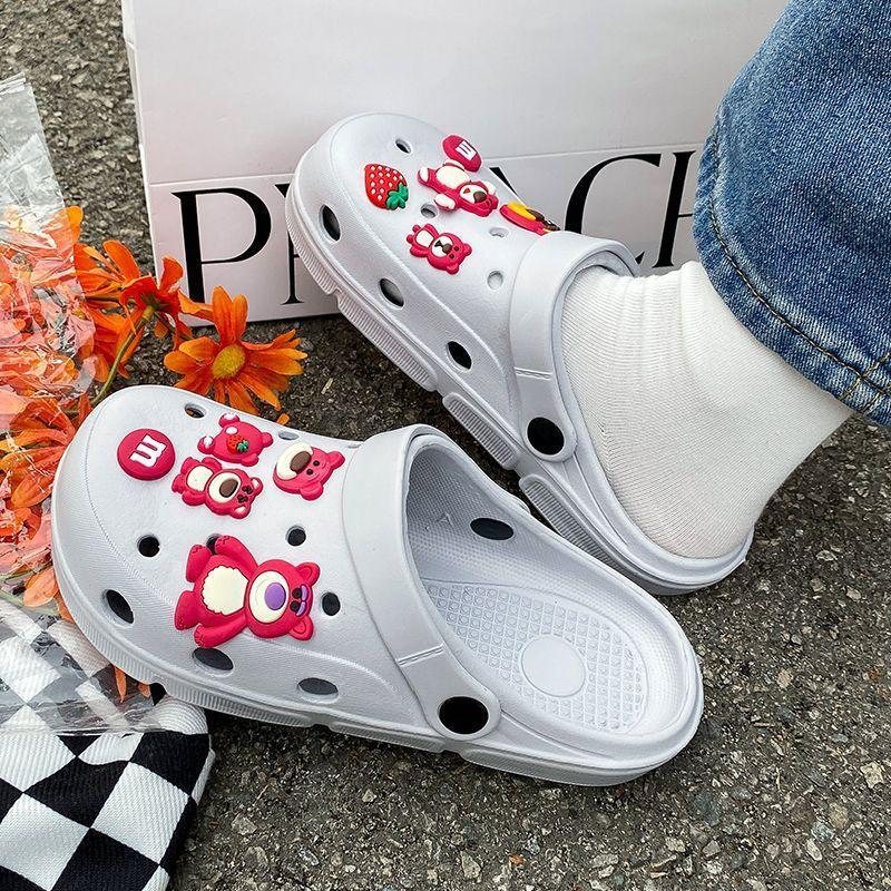 Shoes Women's Slippers Popular Personalized Thick-Soled Slippers Men's Outerwear 2023 New Baotou Sandals Sandals Beach Shitting Feeling Men's Sandals Slippers 5