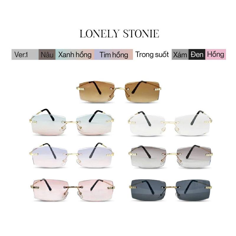 [LonelyStonie] Phụ Kiện Kính Mát Lonely Stonie Ver.1 - Gọng Kim Loại Không Viền Thời Trang, Form Đẹp, Cá Tính Cho Nam Nữ