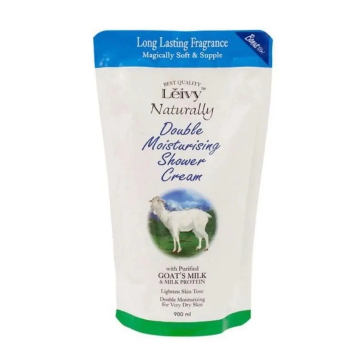 Leivy Double Moisturizer Shower Cream Reffil | Sabun mandi susu kambing