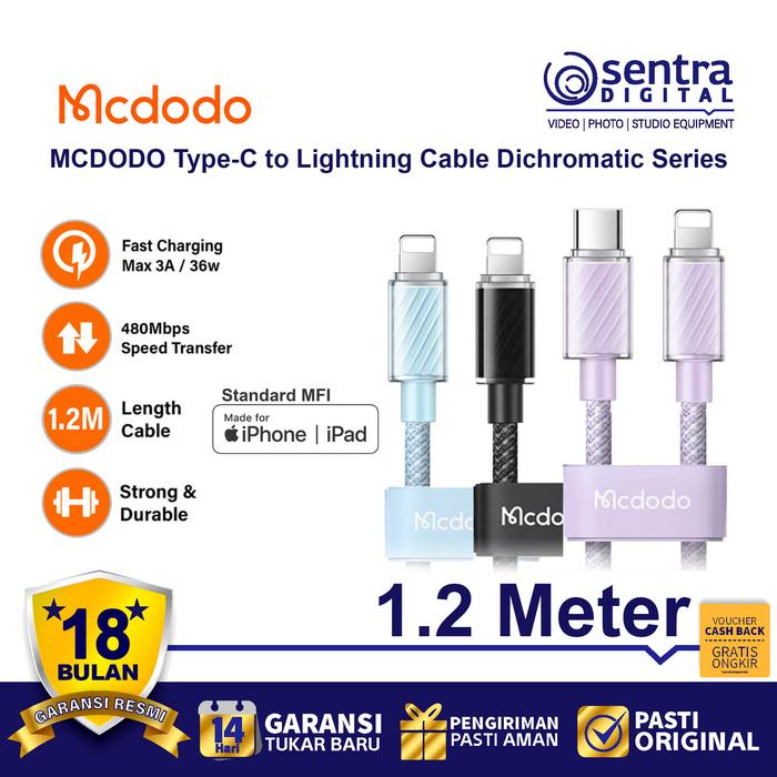 Gambar MCDODO Kabel Iphone Type-C to Lightning 36W PD FAST Charging Max 1.2m dari Sentra Digital Kota Surabaya Tokopedia