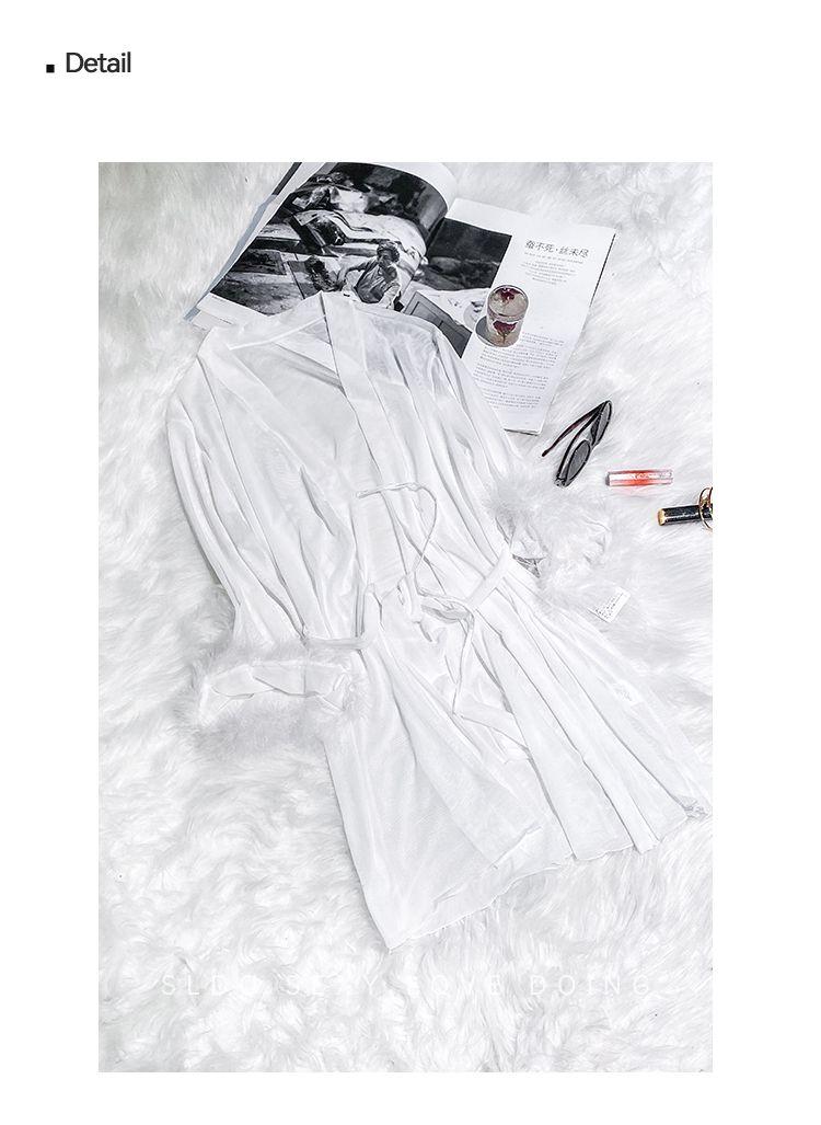 Product Introduction of High Quality in Stock-Limited Offer Sldo Flagship Store French Advanced Sense Long Sleeve Nightgown White Feather Princess Loose Sexy Morning Gowns-TK Hot Sale Quality Certification Womenswear Loungewear Original Nightwear 13