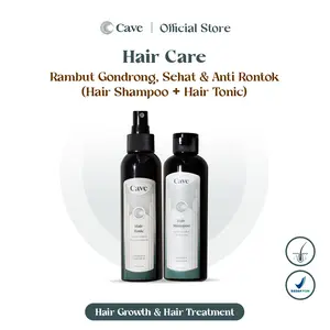 Cave Hair Shampoo & Hair Tonic - Penumbuh Pemanjang Pelebat Rambut Pria Mengurangi Rontok & Kebotakan