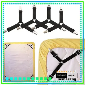 1 Set Isi 4 Pcs Pengait Sprei Kasur / Pengait Sudut Sprei / Penjepit Sprei Kasur / Jepitan Sprei / BED SHEET GRIPS