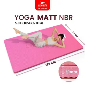 SPEEDS Yoga Mat 196x115x30mm Anti Slip Matras Yoga Tebal Extra Besar Alas Yoga Senam LX 027-33