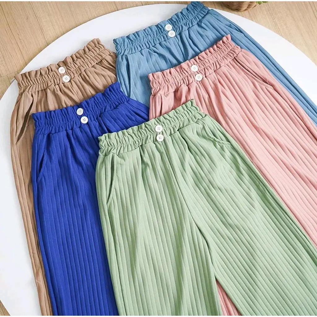 CELANA PANJANG KNIT PANTS || BAHAN ADEM DAN SEDIKIT MELAR || SIZE STANDART Nyaman Santai Kulot