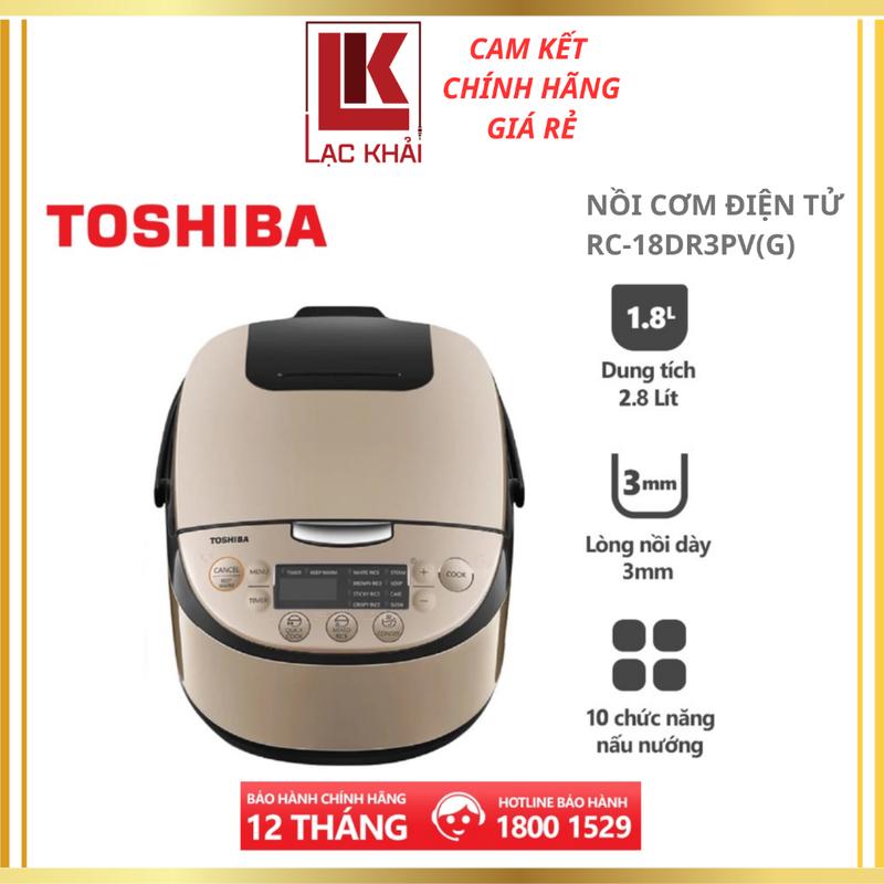 Nồi cơm điện tử To shiba 1.8 lít RC-18DR3PV(G)
