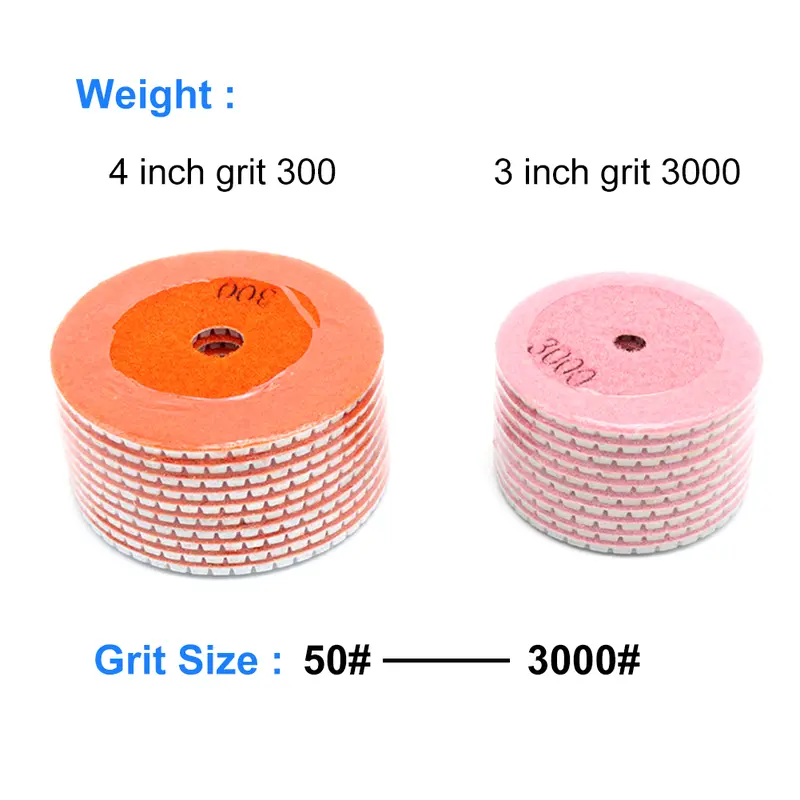 Đĩa Mài Chà Nhám 3 Inch, Miếng Đánh Bóng Ướt Cho Gạch, Đá Cẩm Thạch, Đá Gốm 3
